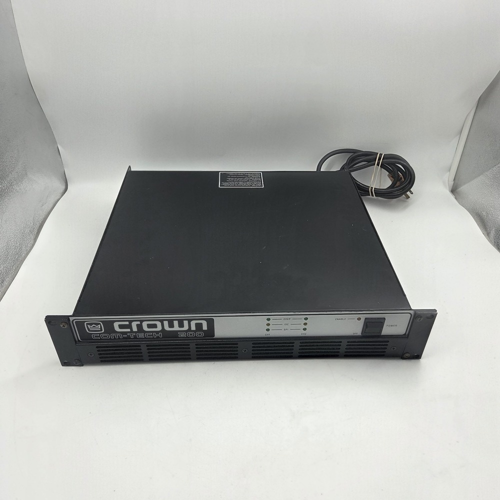 Crown Com-Tech 200 200W 2 Channel Commercial Power Amplifier Tested Working